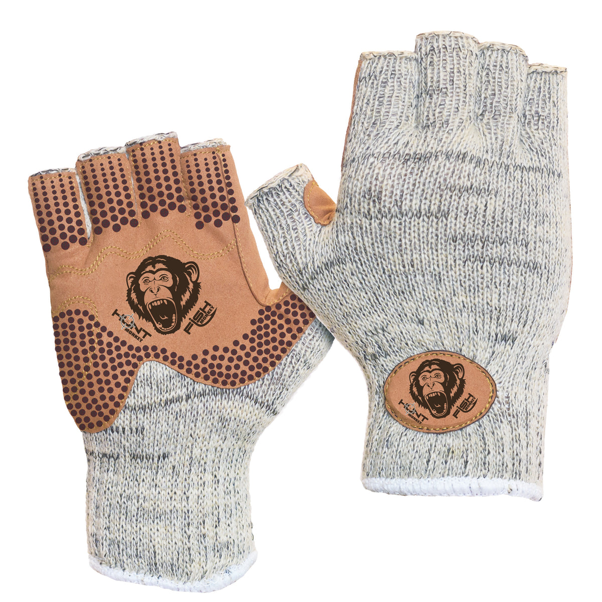 Wooly Half Finger Glove Wool Fishing Hunting Grip – Fish