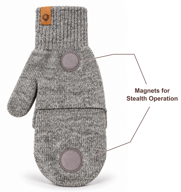 Wooly Long Convertible Cold-Weather Mitten Glove
