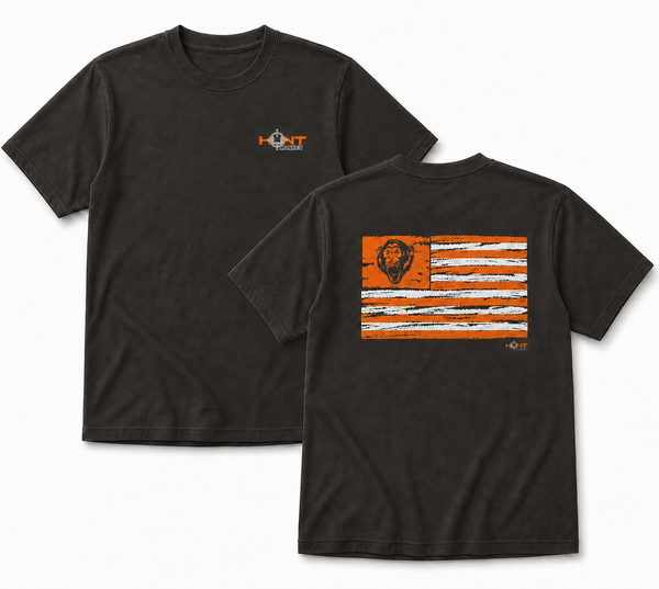 Hunt Monkey Chalk Flag T-Shirt