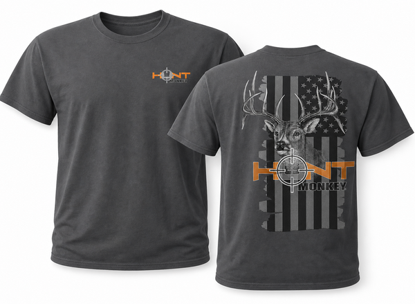 Hunt Monkey Deer Flag T-Shirt