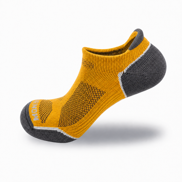 Lightweight Guide Series No-Show Fishing Sock: Extra Cushion Heel/Toe