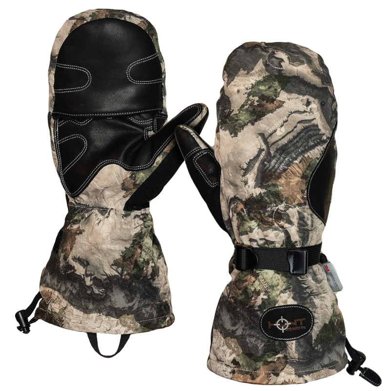 “YETI HUNT mitten in Mossy Oak Terra Gila camo with Sherpa fleece lining”

