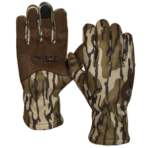 “Task Hunt Fleece glove in Mossy Oak Original Bottomland camo”