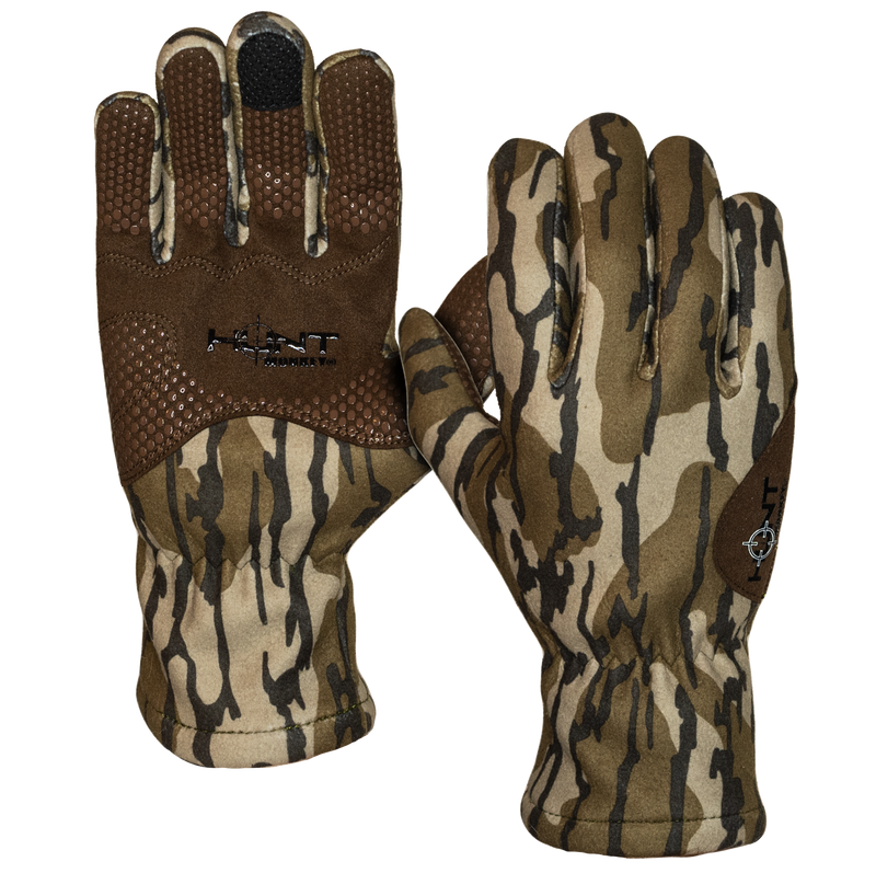 “Task Hunt Fleece glove in Mossy Oak Original Bottomland camo”