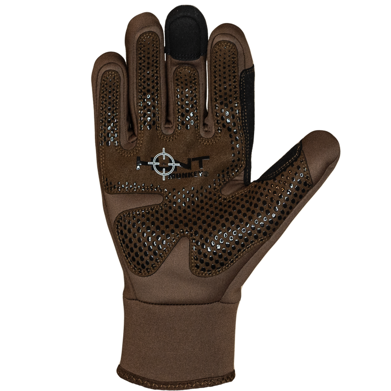 "Medium weight glove with bonded nylon and fleece lining" 
