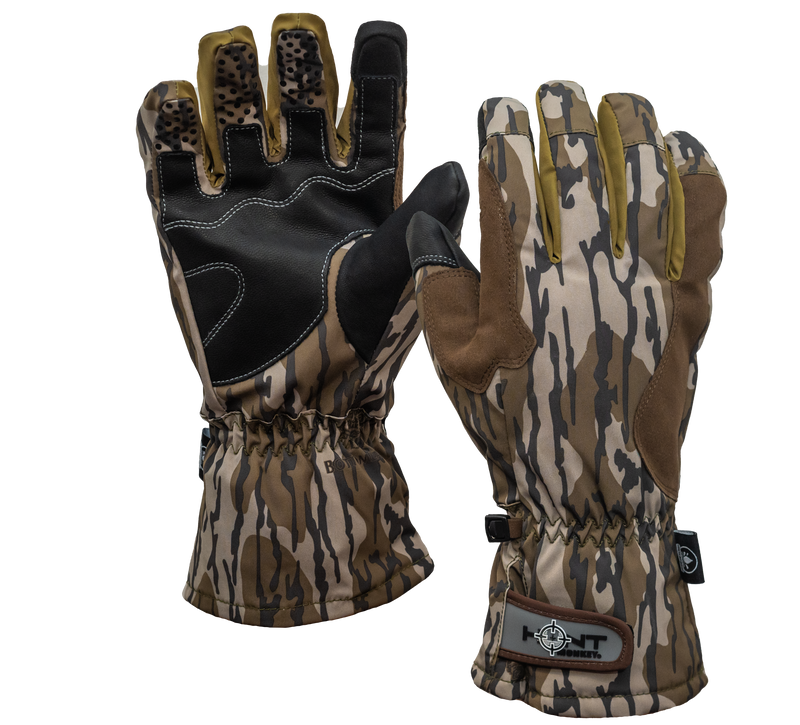"Apex Hunt Waterfowl Glove in Mossy Oak Orginal Bottomland camo"